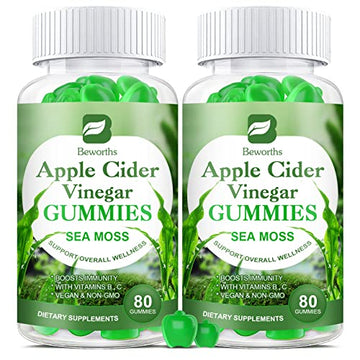 B BEWORTHS Apple Cider Vinegar & Sea Moss Gummies, Organic ACV Gummies B BEWORTHS uk supplements