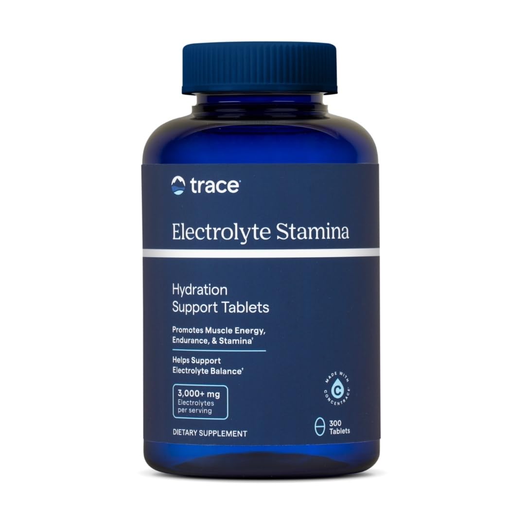 Trace Minerals Electrolyte Stamina - Daily Hydration Supplement for Electrolyte Balance - Energy Support - Full Spectrum of Ionic Minerals - Vegan - Gluten-Free - 300 Count (50 Servings) Trace Minerals uk supplements