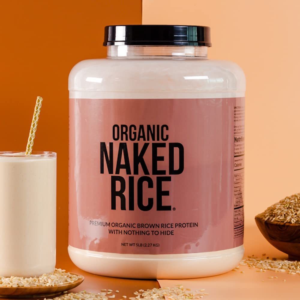 NAKED Rice 1Lb - Organic Brown Rice Protein Powder - Vegan Protein Powder, GMO Free, Gluten Free & Soy Free. Plant-Based Protein, NAKED uk supplements