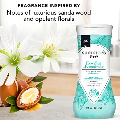 Summer's Eve Essential Botanicals Gentle Wash with Argan Oil, Removes Odor, pH balanced, 12 fl oz Summer's Eve uk supplements