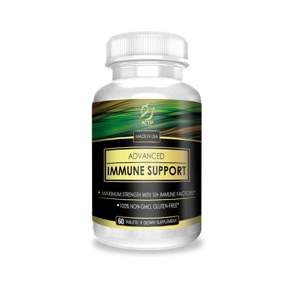 Actif Advanced Immune Support with 10+ Factors for Immunity Booster - 100% Natural, Non-GMO, 60 count ACTIF uk supplements
