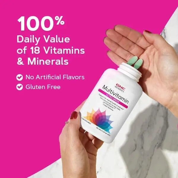 GNC Women’s Ultra Mega Multivitamin Caplets, Clinically Proven to Feel Better, Immune Support, Vitamin A, B, C, D GNC uk supplements
