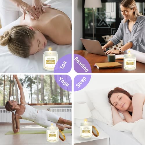 4 Pack Candles for Home Scented, Lavender & Cinnamon Candles Gifts for Women, 28 oz 200H Long zsaltt uk supplements