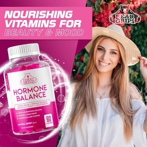 Hormone Balance for Women - PMS Relief Gummies and Bloating Relief for Women Bear Grips uk supplements