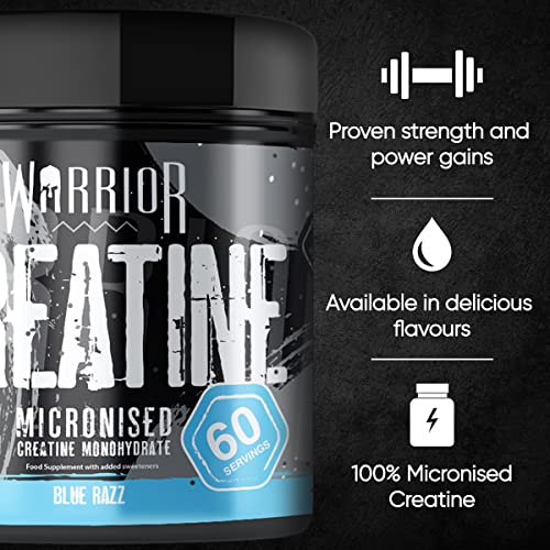 Warrior Creatine Monohydrate Powder – 300g – Micronised for Easy Mixing Warrior uk supplements