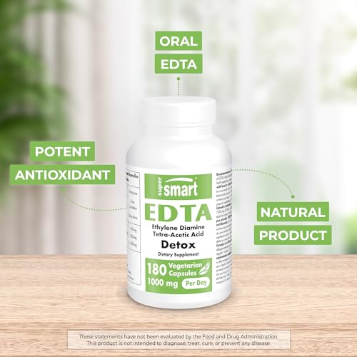 Supersmart - EDTA 1000mg per Day - Calcium Disodium EDTA Supplement | Non-GMO Supersmart uk supplements