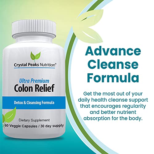 CRYSTAL PEAKS NUTRITION Natural Colon Cleanser Capsules for Constipation Relief CRYSTAL PEAKS NUTRITION uk supplements