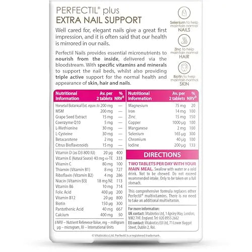 Vitabiotics - Perfectil - Plus Nails Extra Support - 60 Tablets Perfectil uk supplements