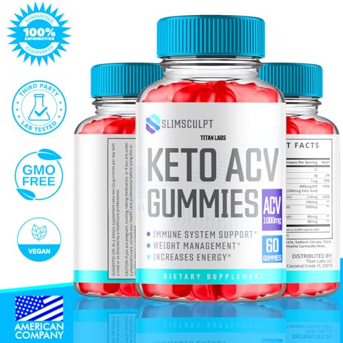 (3 Pack) Slimsculpt Keto ACV Gummies, Slim Sculpt Keto ACV Gummies Advanced Weight Loss 1000MG Titan Labs uk supplements
