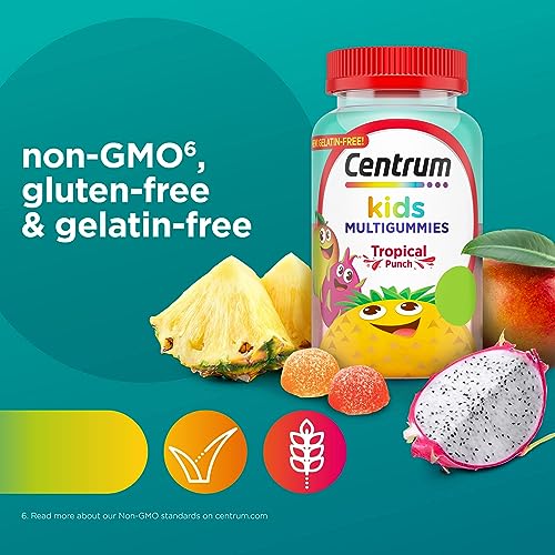 Centrum Kids Multivitamin Gummies, Tropical Punch Flavor Made With Natural Flavors Centrum uk supplements