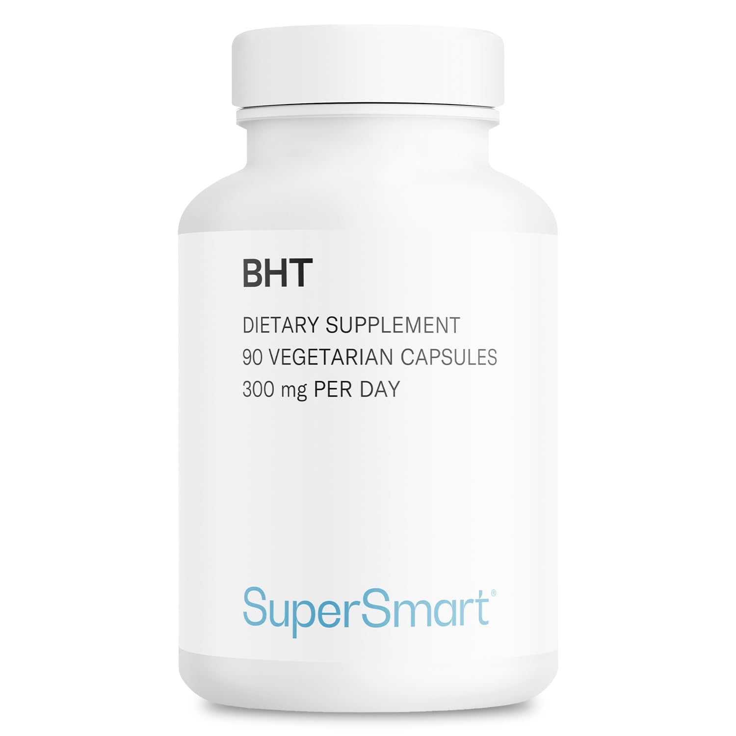 Supersmart - BHT Supplement 300mg per Day - Butylated Hydroxytoluene | Non-GMO & Gluten Free - 90 Vegetarian Capsules Supersmart uk supplements