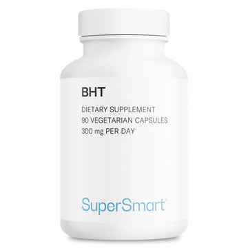 Supersmart - BHT Supplement 300mg per Day - Butylated Hydroxytoluene | Non-GMO & Gluten Free - 90 Vegetarian Capsules Supersmart uk supplements