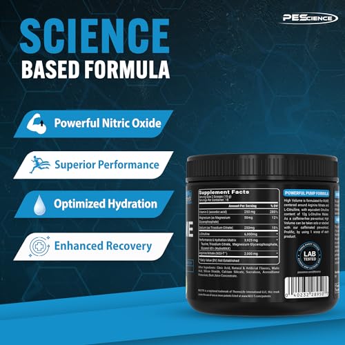 PEScience High Volume Nitric Oxide Booster Pump Pre Workout Powder, Sour Peach Candy PEScience uk supplements