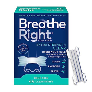 Breathe Right Nasal Strips | Extra Strength | Clear | For Sensitive Skin Breathe Right uk supplements