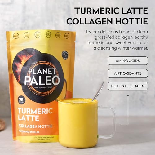 Planet Paleo Pure Collagen - Turmeric Latte (260g, 25 Servings) Planet Paleo uk supplements