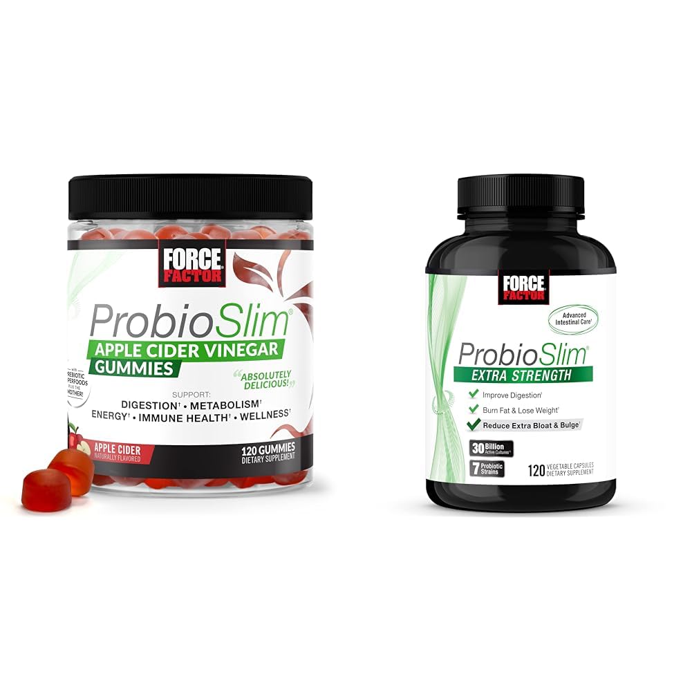 Force Factor ProbioSlim Apple Cider Vinegar Gummies with Organic, LactoSpore Probiotics Force Factor uk supplements