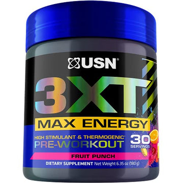 USN 3XT Max Pre-Workout Supplement Drink Mix Powder for Energy, Endurance and Pump USN uk supplements