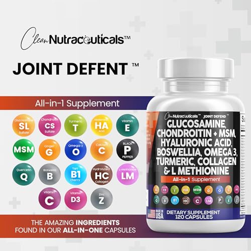 Clean Glucosamine Chondroitin MSM Turmeric Hyaluronic Acid Boswellia Clean Nutraceuticals uk supplements