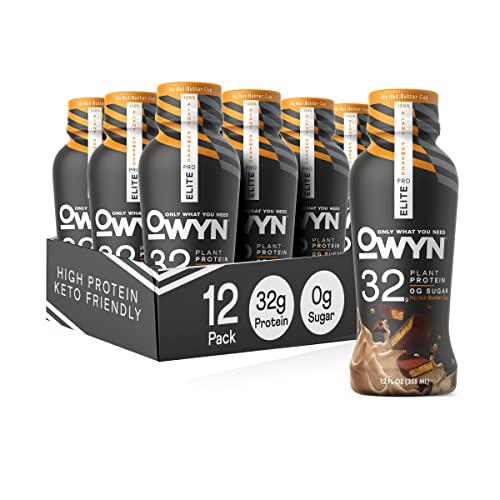 Pro Elite Vegan Plant-Based High Protein Keto Shake, No Nut Butter Cup, Zero Sugar OWYN Only What You Need uk supplements