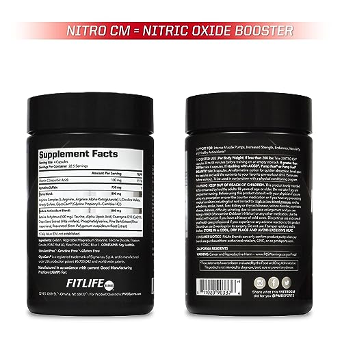PMD Sports Nitro cm - Nitric Oxide with Agmatine Pre Workout Supplement - Muscle PMD uk supplements