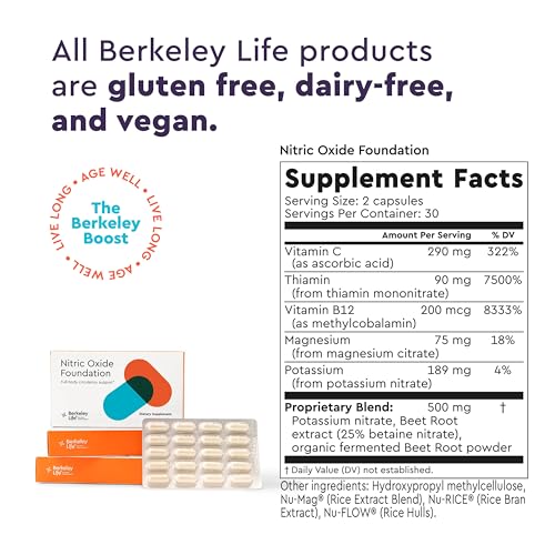 Berkeley Life Professional - Nitric Oxide Booster & Support Supplement with Organic Beetroot Berkeley Life uk supplements