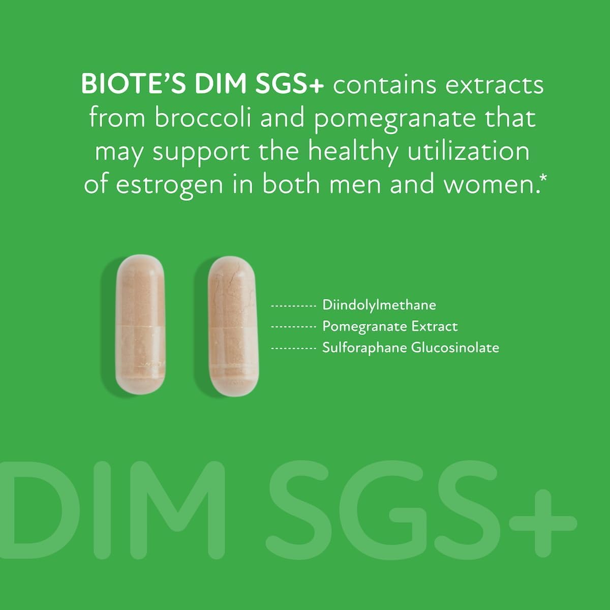 Biote Nutraceuticals - DIM SGS + - Hormone + Detox (60 Capsules) Biote uk supplements