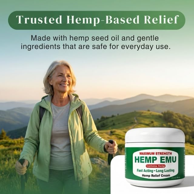 Hemp Emu Hemp Cream – 4oz Cream Hemp Emu uk supplements