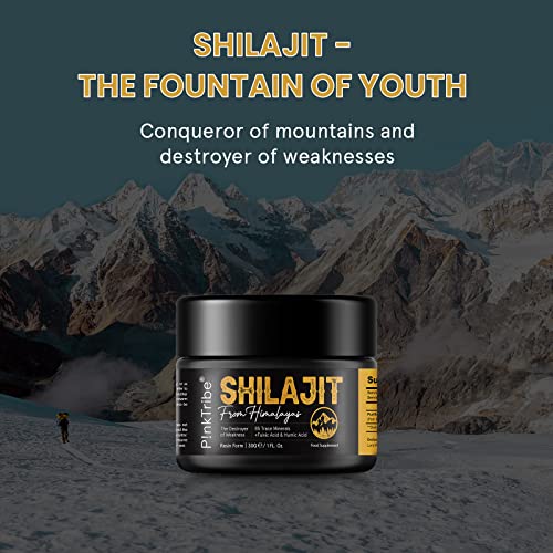 Shilajit Resin, Original Himalayan Shilajit 30g - Gold Grade 100% Pure, Rich in Fulvic P!nkTribe uk supplements