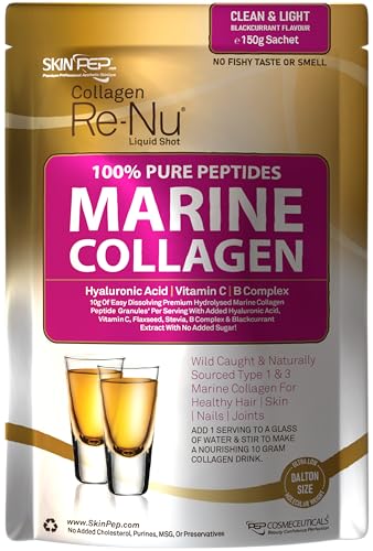 SkinPep® Collagen Re-Nu Liquid Shot Sachet 15-30 Day Supply - The Anti-Ageing Daily Collagen Drink Mix SkinPep uk supplements