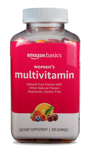 Amazon Basics Women's Multivitamin, Mixed Berry Flavor, Vegetarian & Gluten-Free, 300 Gummies Amazon Basics uk supplements
