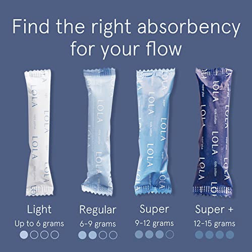 LOLA Organic Cotton Tampons, 60 Count - Tampons Regular, Period Feminine Hygiene Products LOLA uk supplements