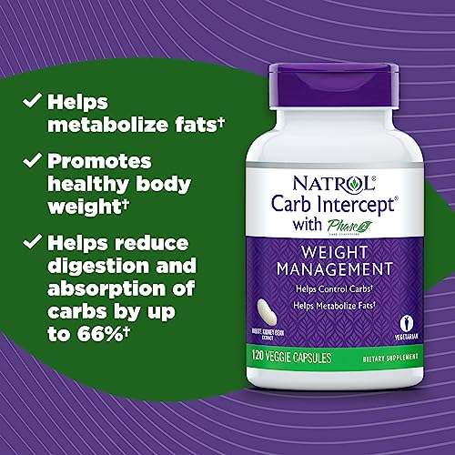 Natrol Carb Intercept with Phase 2 Carb Controller Capsules, White Kidney Bean Extract Natrol uk supplements