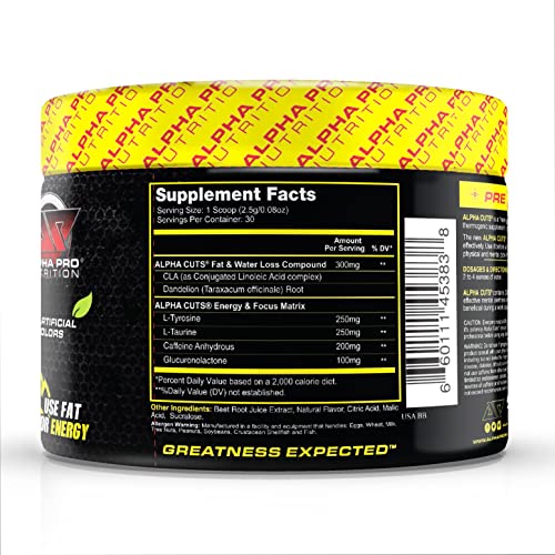 Alpha Pro Nutrition Alpha Cuts Fat Burner Thermogenic Men Women Pre Cardio Workout Alpha Pro Nutrition uk supplements