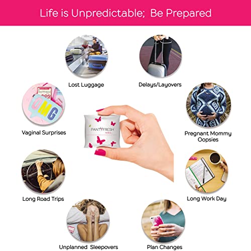 to-Go Panty Kit Includes 4 Items Seamless Thong Underwear Fresh Wipe Pantyliner & Washbag Travel Panty Fresh uk supplements