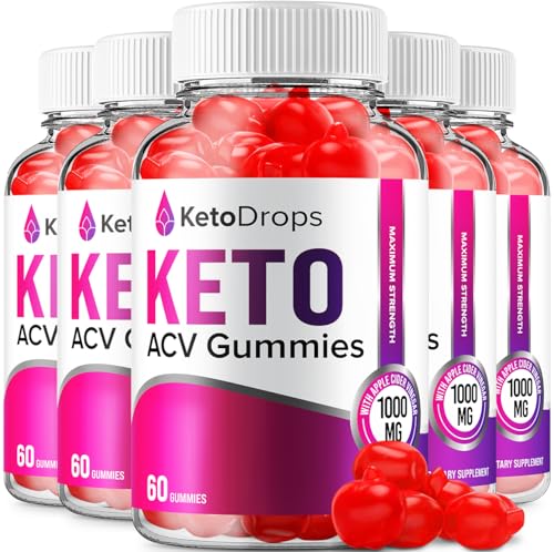 (5 Pack) Keto Drops ACV Gummies - Drops Keto Plus ACV Advanced Formula Gummies Rillvo uk supplements