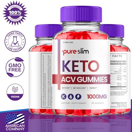 (3 Pack) Pure Slim Keto ACV Gummies, Pure Slim Keto ACV Advanced Weight Loss 1000 MG Titan Labs uk supplements