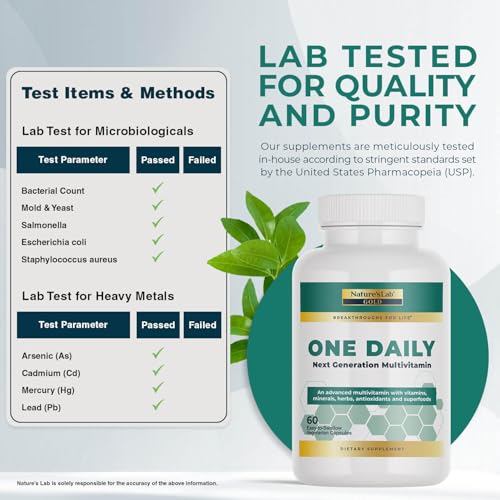 Nature's Lab Gold One Daily Multivitamin - Contains 19 Essential Vitamins & Minerals including Vitamin C, D3 & Zinc - 60 Capsules (2 Month Supply) Nature's Lab uk supplements