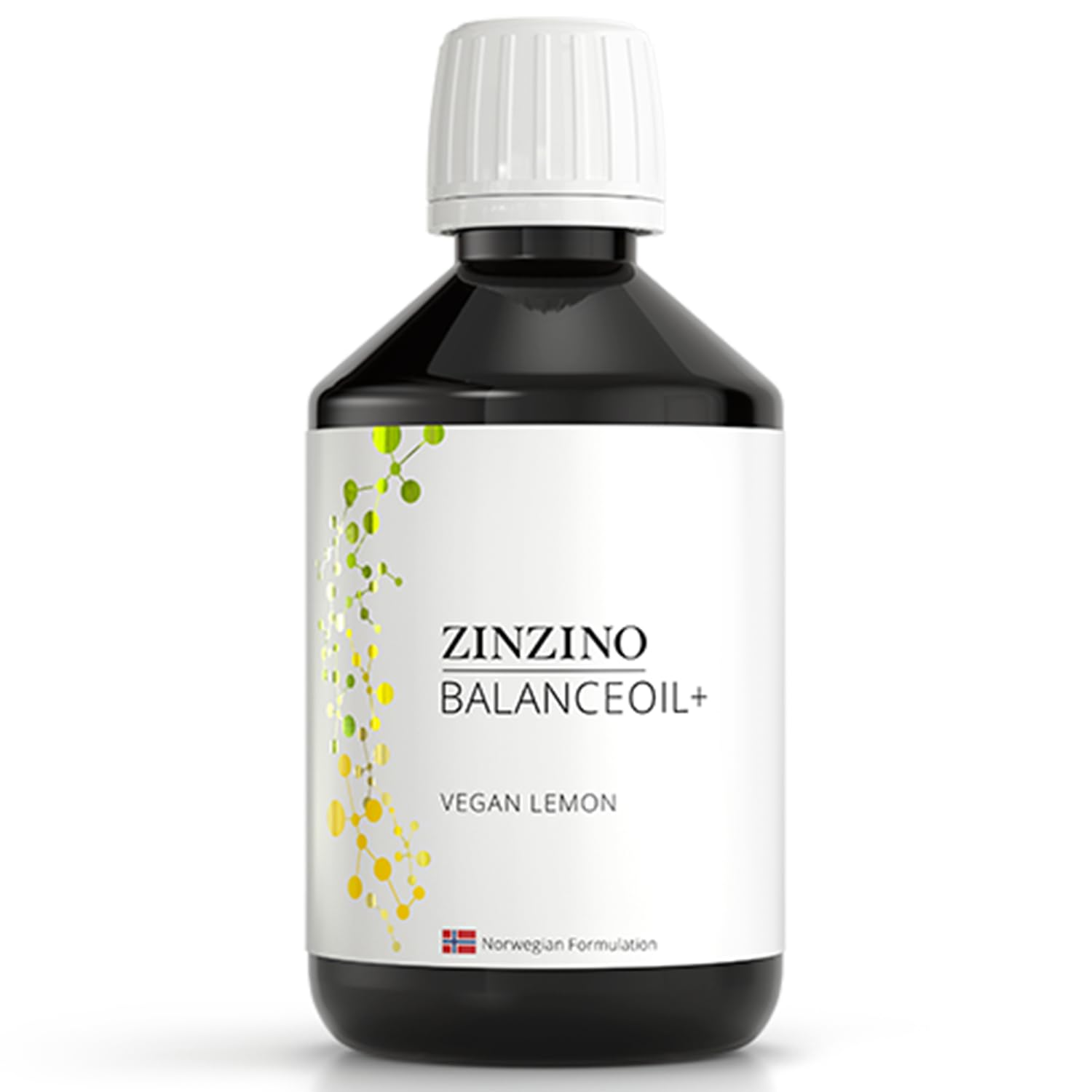 Zinzino - BalanceOil+ Vegan Lemon, Synergistic Blend with Marine Micro-Algae, Olive Oil, Ahiflower Seed Oil, Vegan Vitamin D3-300 ml ZINZINO uk supplements