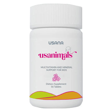 USANA Usanimals Multivitamin for Kids - Daily Chewable Tablets with Vitamins A, C, D, E, B6, B12, Zinc, Iron - Supports Immune, Bone & Brain Health USANA uk supplements