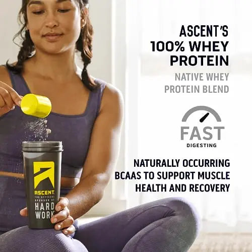 Ascent 100% Whey Protein Powder - Post Workout Whey Protein Isolate, Zero Artificial Flavors & Sweeteners Ascent uk supplements
