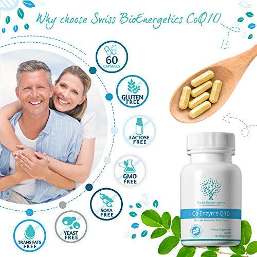 Co Enzyme Q10 CoQ10 300mg 60 Capsules - Superior Naturally Fermented Trans Form swiss bioenergetics uk supplements