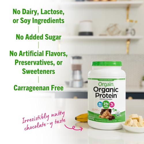 Orgain Organic Vegan Protein Powder, Chocolate Peanut Butter - 21g of Plant Based Protein Orgain uk supplements