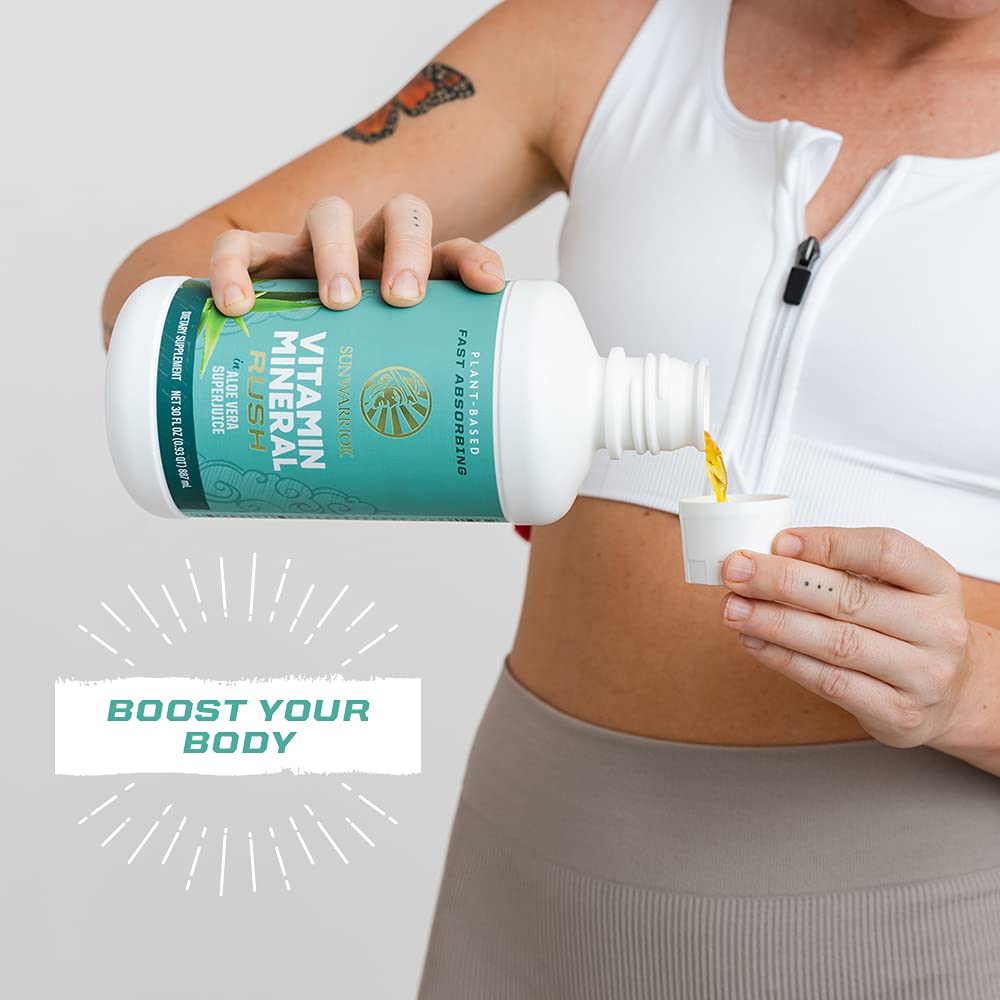 Sunwarrior Liquid Multivitamin Supplements & Minerals Vegan Plant-Based with Aloe Vera for Men and Women | Energy & Immune Support Gluten Sugar Dairy Free | 30 Fl Oz Sunwarrior uk supplements