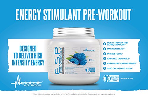 Metabolic Nutrition | ESP - Stimulating Pre Workout, Pre Intra Workout Supplement | Energy Metabolic Nutrition uk supplements