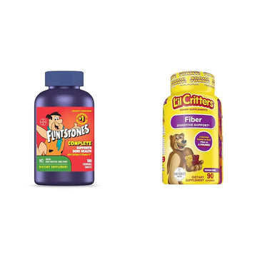Flintstones Vitamins Chewable Kids Vitamins, Complete Multivitamin & L’il Critters Fiber Daily Gummy Supplement for Kids Flintstones Vitamins uk supplements