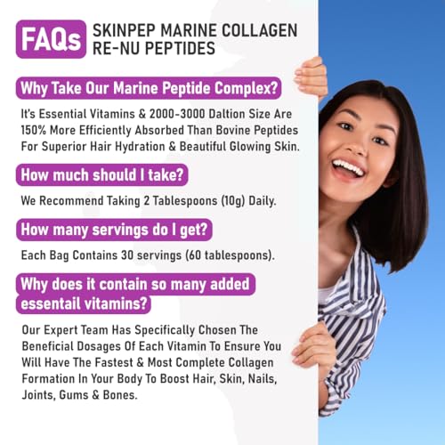 SkinPep® Collagen Re-Nu Liquid Shot Sachet 15-30 Day Supply - The Anti-Ageing Daily Collagen Drink Mix SkinPep uk supplements