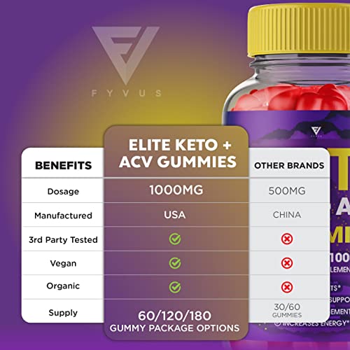 (2 Pack) Elite Keto ACV Gummies AVC, Elite Keto Plus ACV Advanced Weight Loss Gummies Fyvus uk supplements