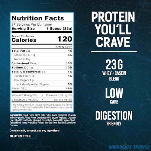 PEScience Select Low Carb Protein Powder, Chocolate Truffle, 27 Serving, Keto Friendly PEScience uk supplements