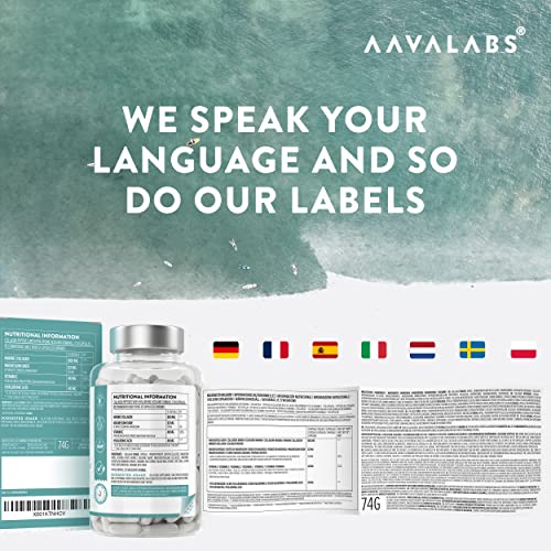 Marine Collagen Tablets for Women and Men with Hyaluronic Acid, Natural Vitamin C & Magnesium - with Pure Collagen peptides AAVALABS uk supplements