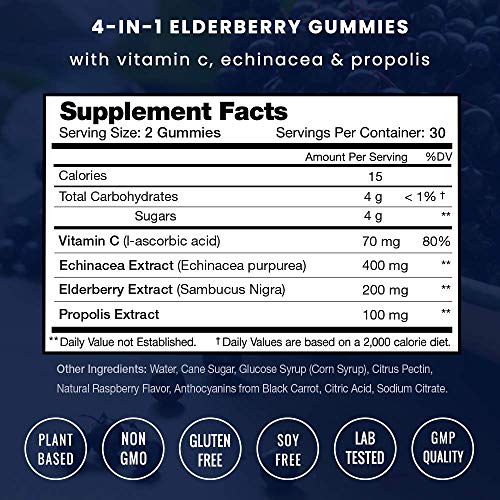 NutraChamps Elderberry Gummies with Vitamin C, Propolis & Echinacea NutraChamps uk supplements